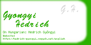 gyongyi hedrich business card