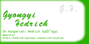 gyongyi hedrich business card